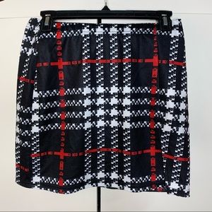 Shein Printed Plaid Mini Skirt